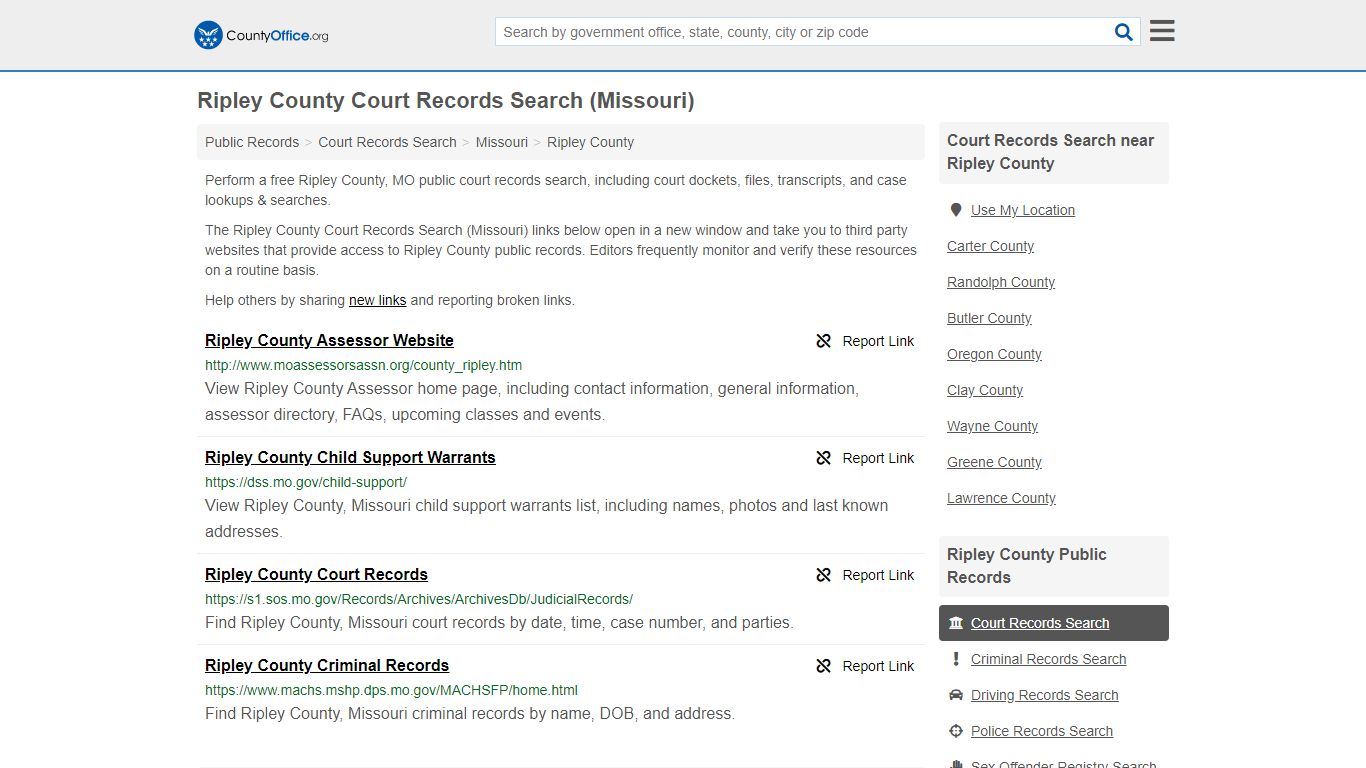 Court Records Search - Ripley County, MO (Adoptions ...